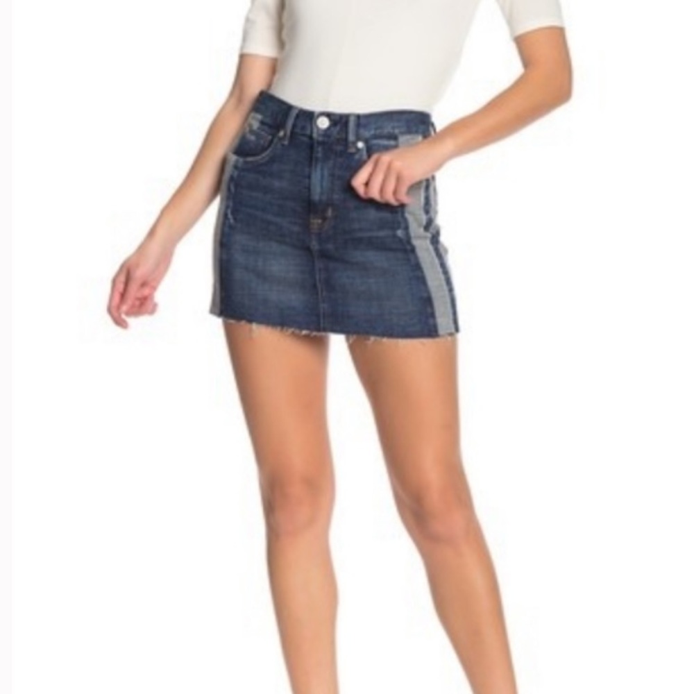 Hudson distressed denim mini skirt
